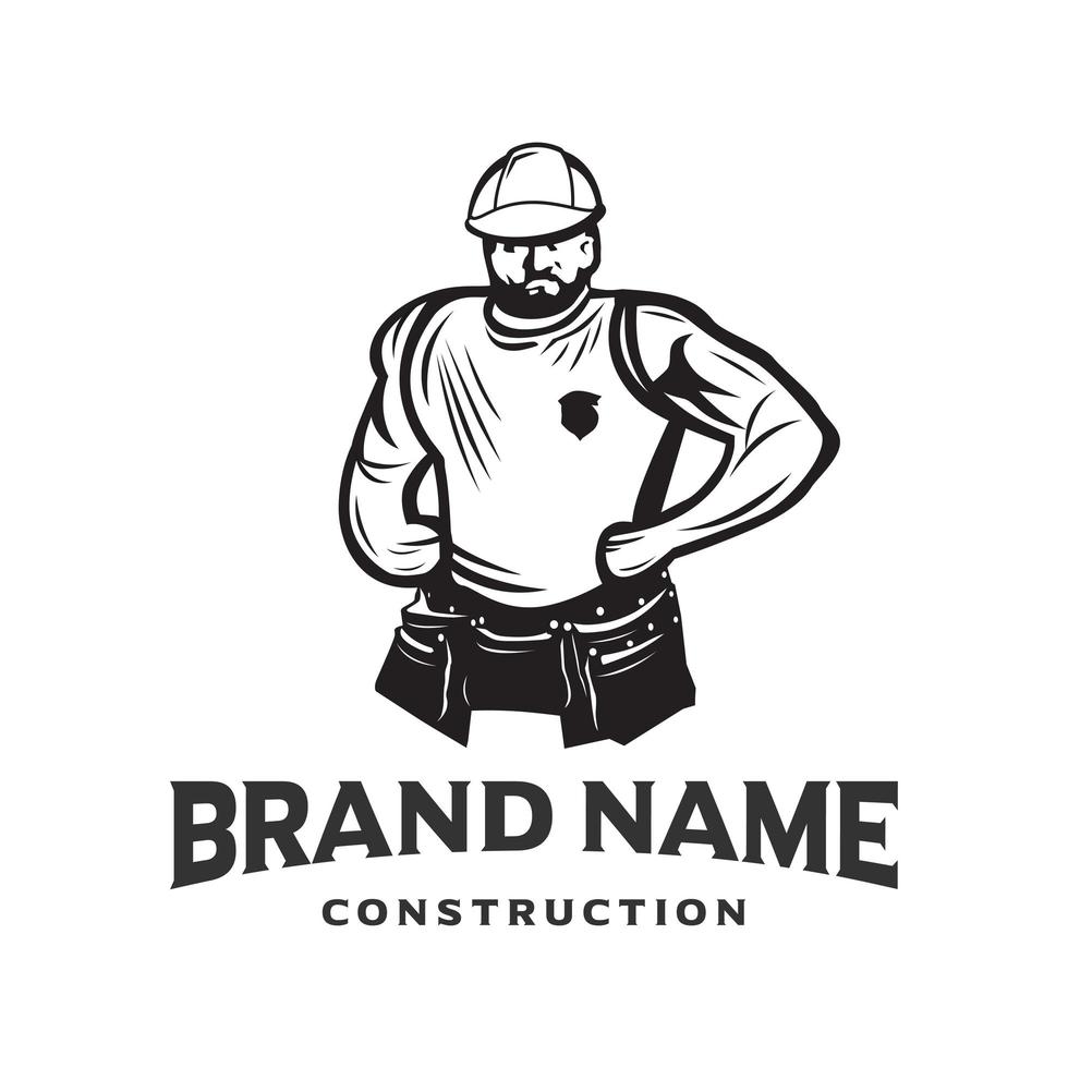 logo de trabajadores de la construccion vector