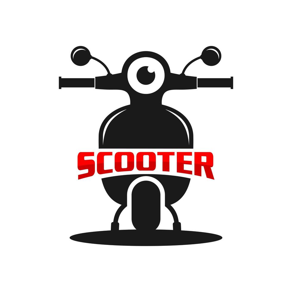 diseño de logotipo de scooter vector