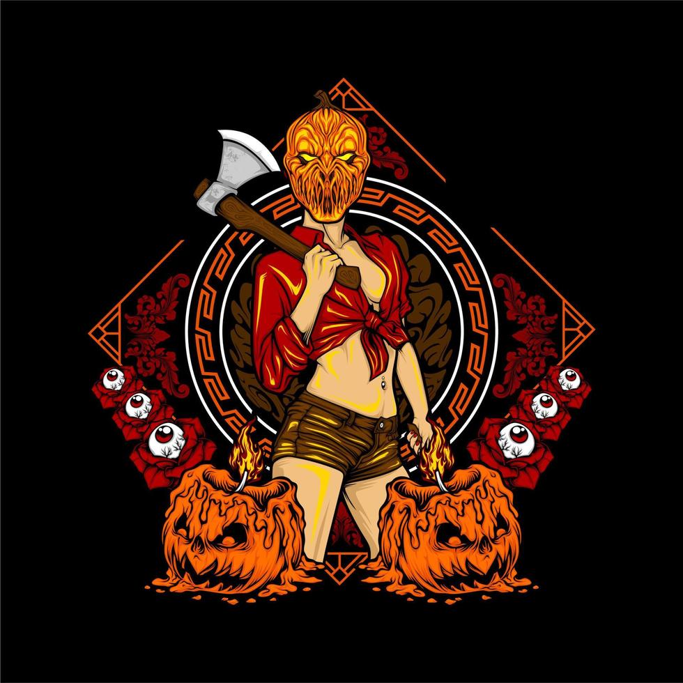 scary halloween quinn vector