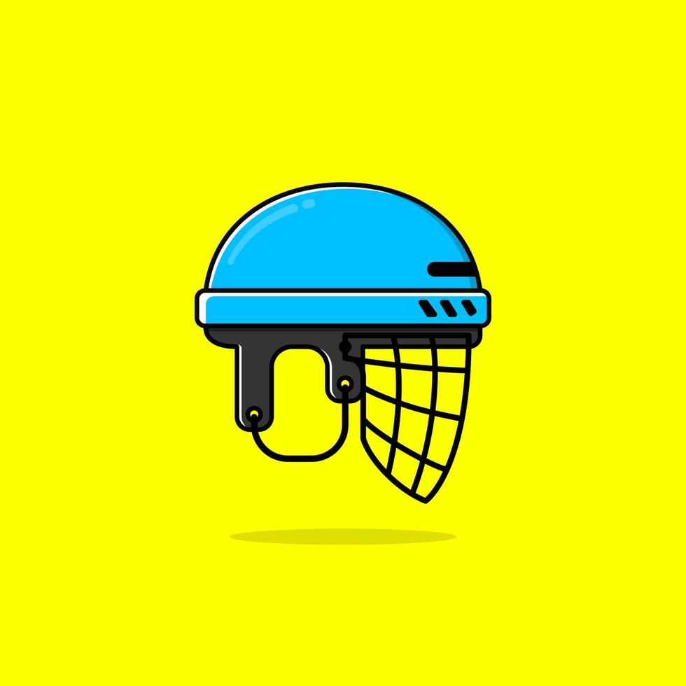 Hockey helm cartoon style icon illustration vector