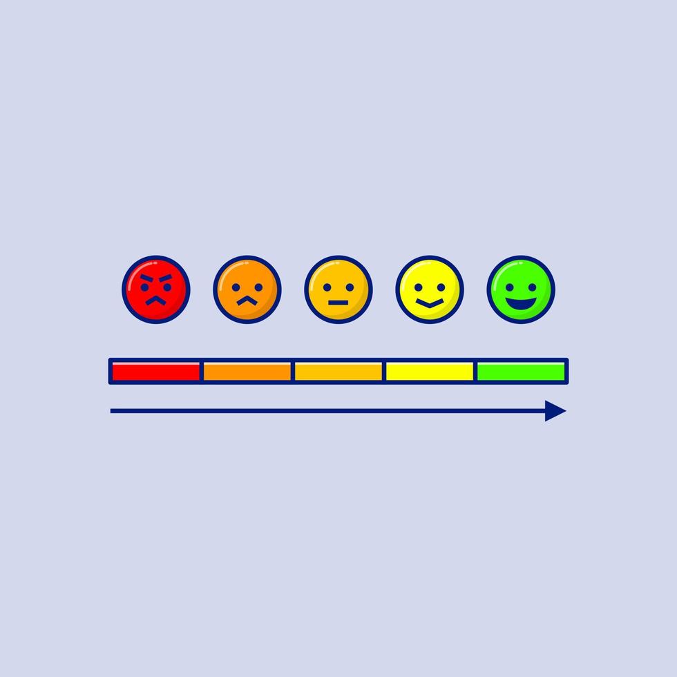 Human emotion scale icon illustration vector