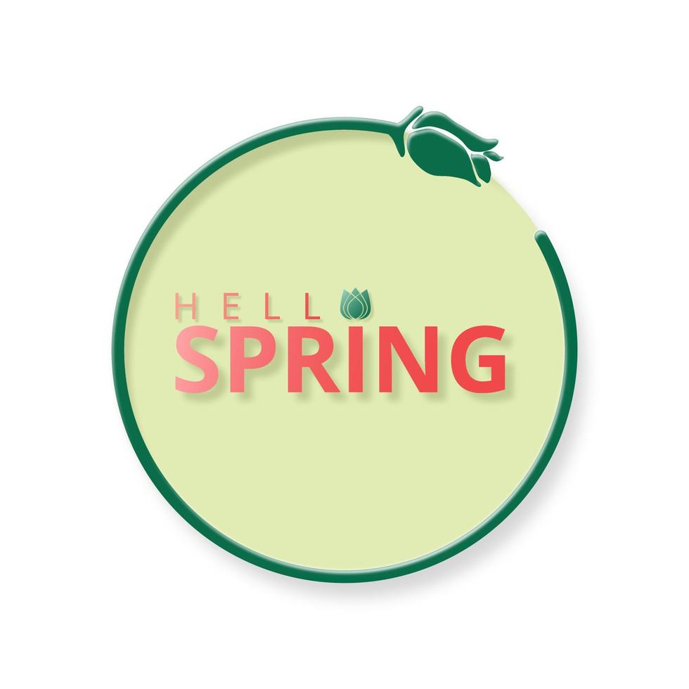 Hello spring background illustration vector