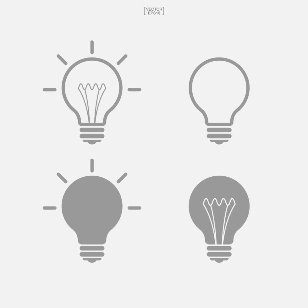 Light bulb icon. Lamp sign and symbol. Vector. vector