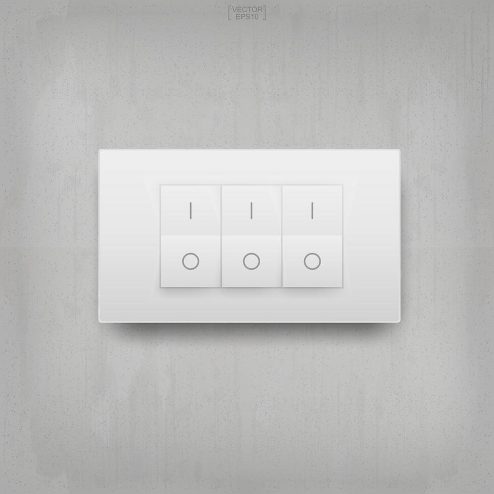 Light switch on concrete wall background. Vector. vector