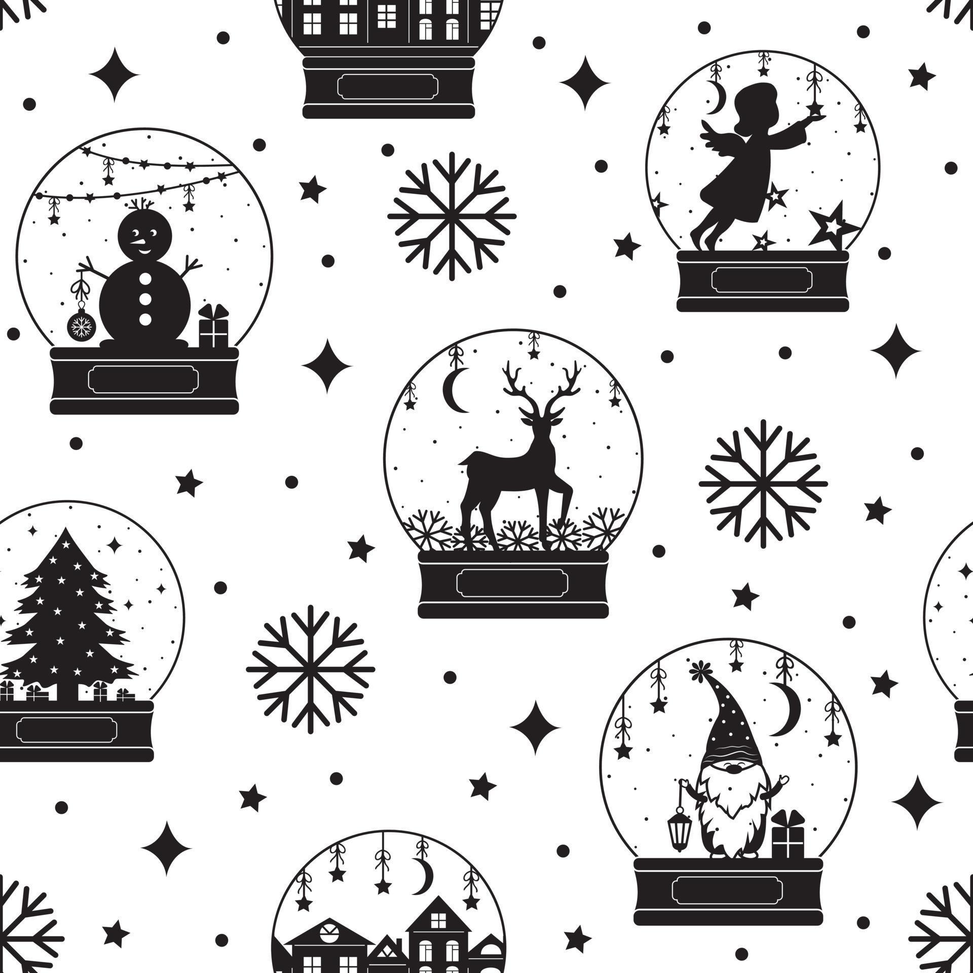 The snow globe pattern 4776275 Vector Art at Vecteezy