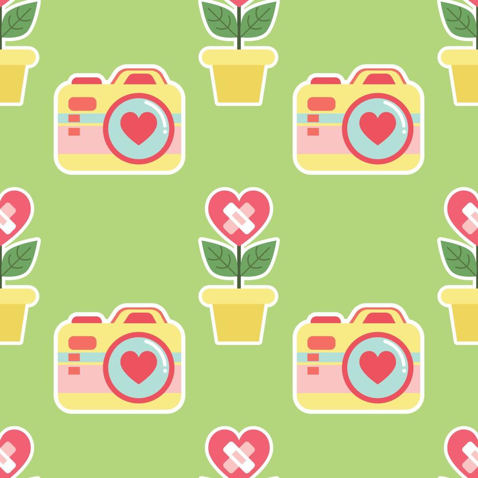sweet icon valentines seamless for lovely mood vector