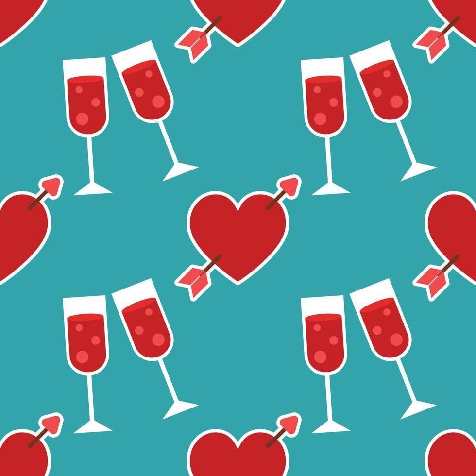 lovely icon valentines seamless for valentine's day vector