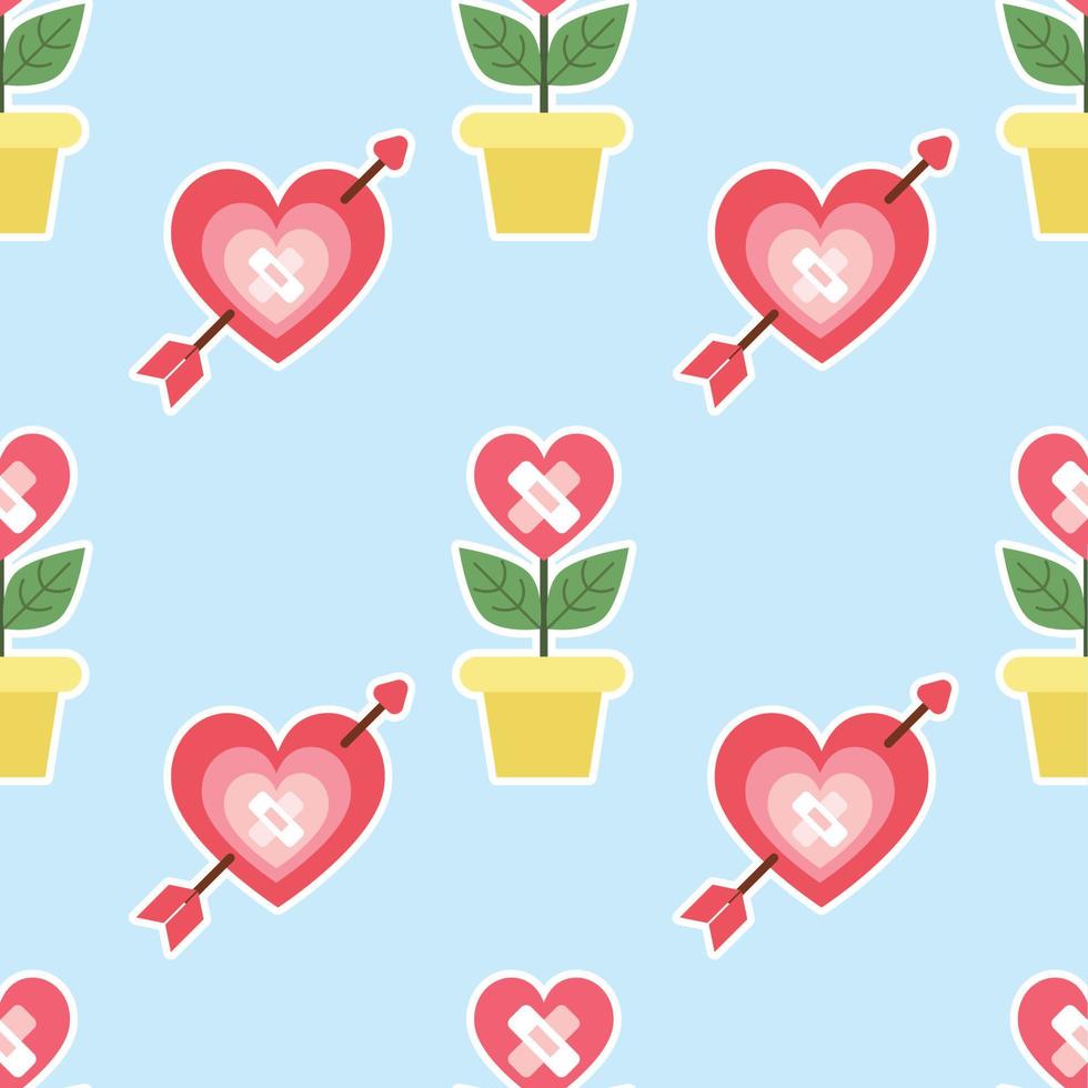 valentines icon seamless for valentine's day vector
