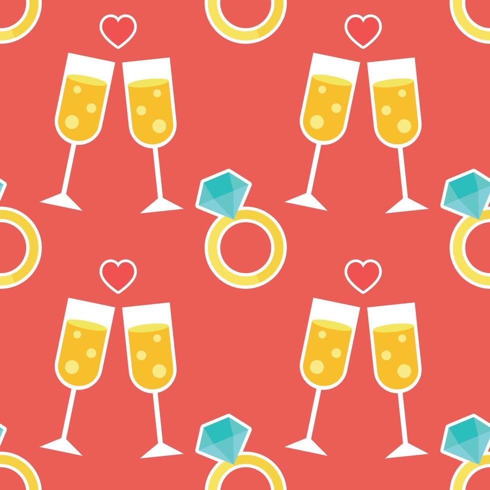 sweet icon valentines seamless for valentine's day pattern vector