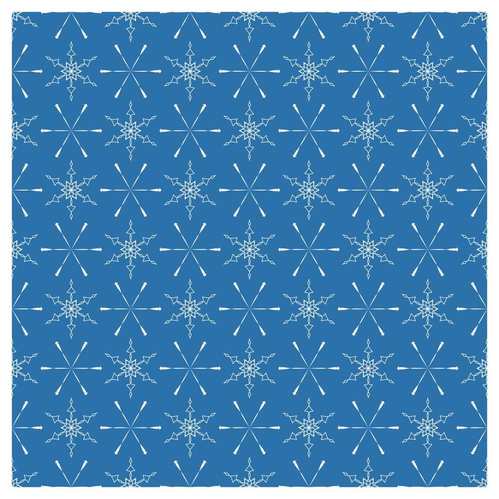 White blue snowflake seamless pattern for Chritsmas, background, wallpaper vector