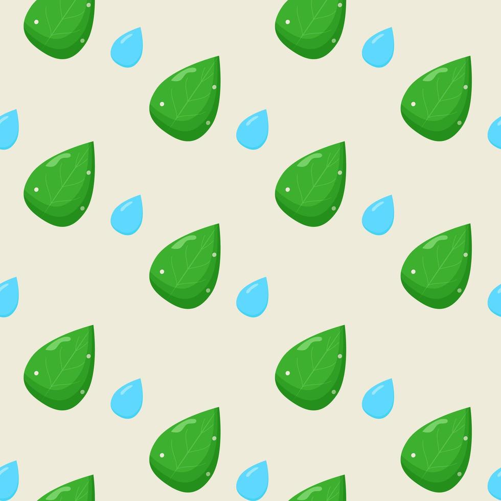 Exotic leaves, rainforest. Seamless, hand painted, watercolor pattern. Vector background.