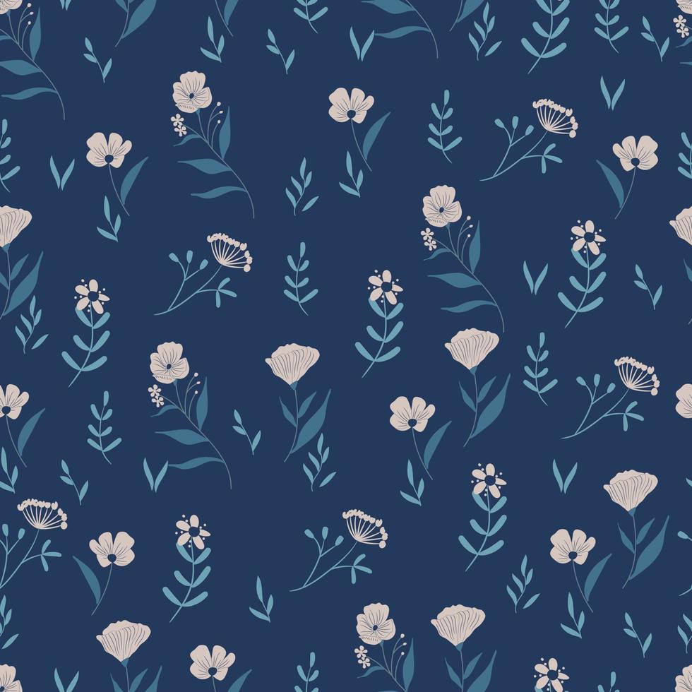 Floral seamless pattern design for decorating, wallpaper, wrapping paper, fabric, backdrop and etc. vector