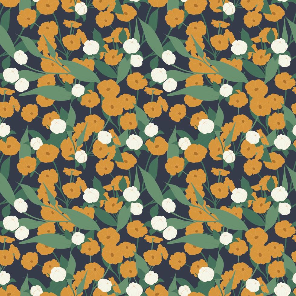 Flower very beautiful seamless pattern design for decorating, wallpaper, wrapping paper, fabric, backdrop and etc. vector