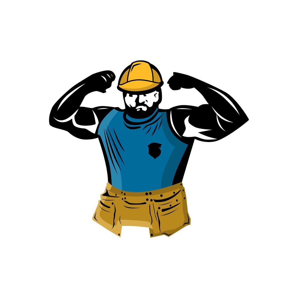 diseño de personajes de trabajadores de la construcción. vector