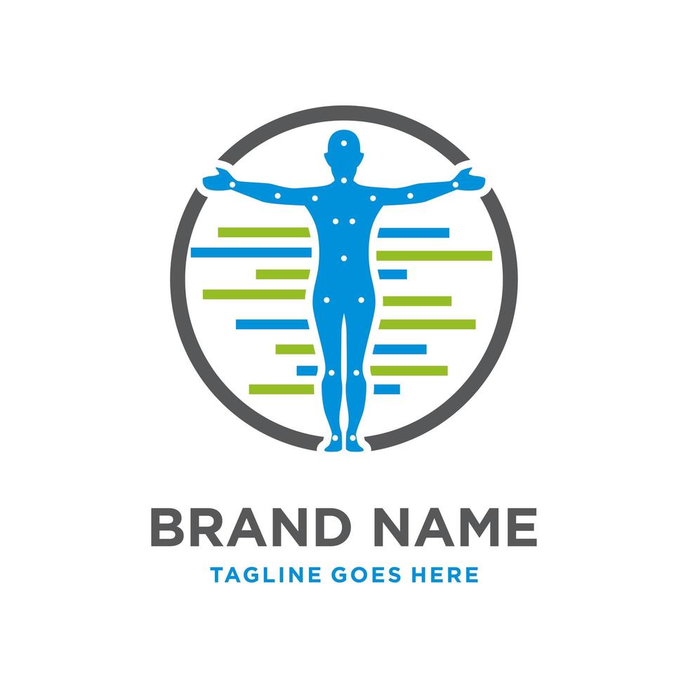 organ therapy logo design in the body vector