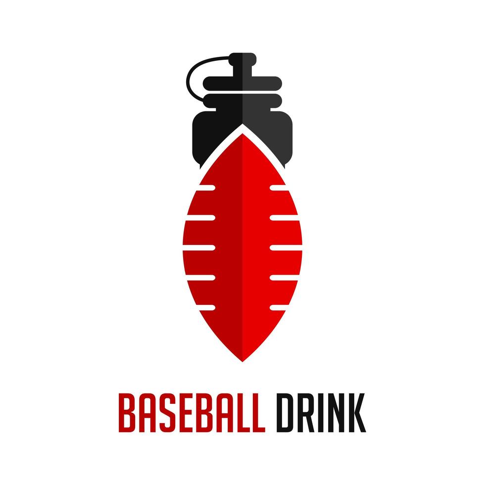 logo de bebidas deportivas de beisbol vector