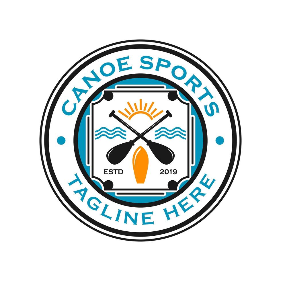 canoe sports logo vector