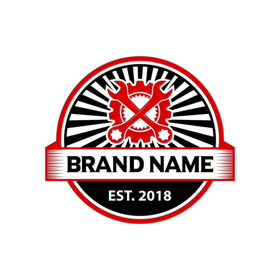 logo badge engine repair vector