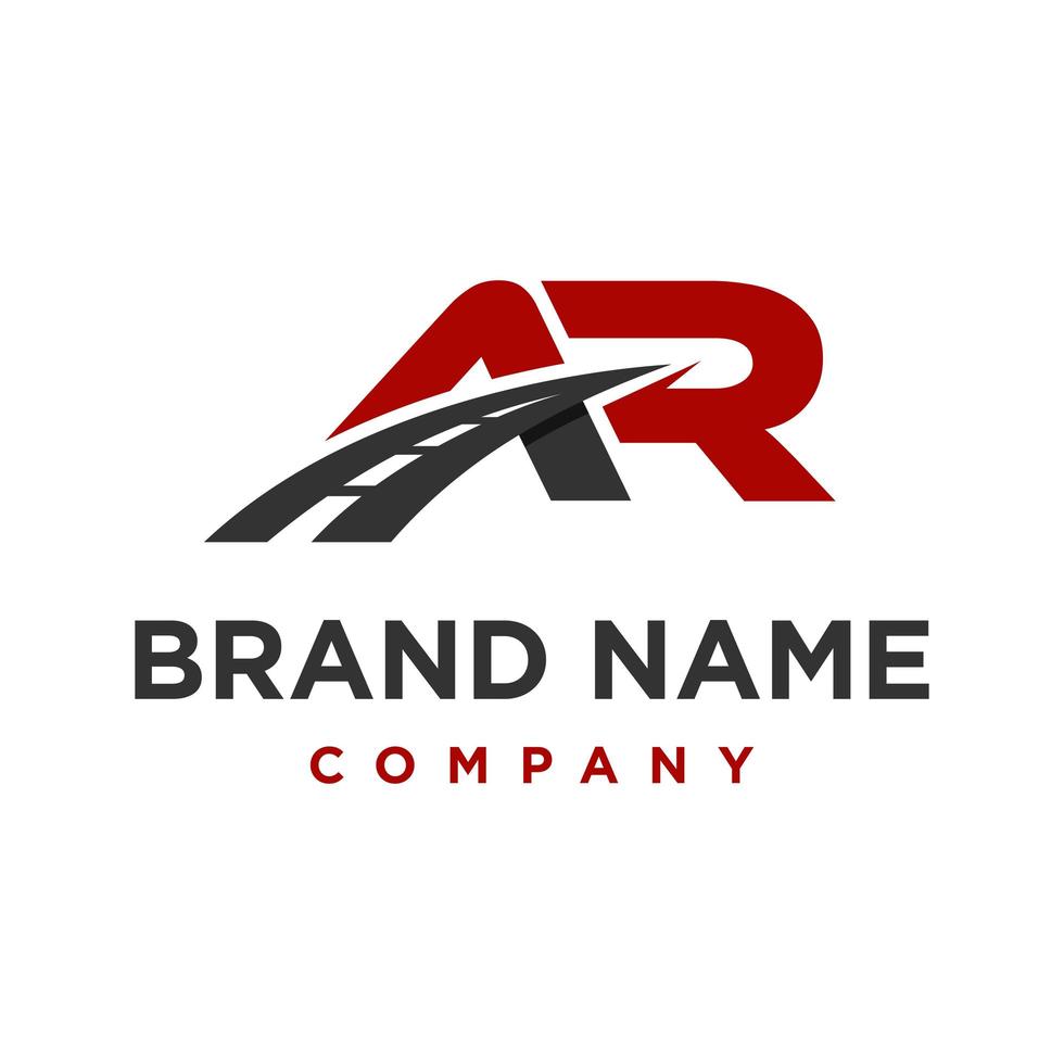 initial logo AR transportation vector