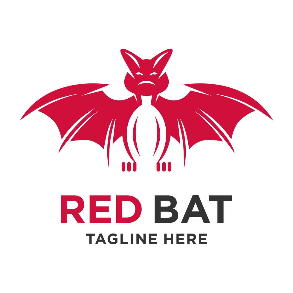 bat animal logo vector