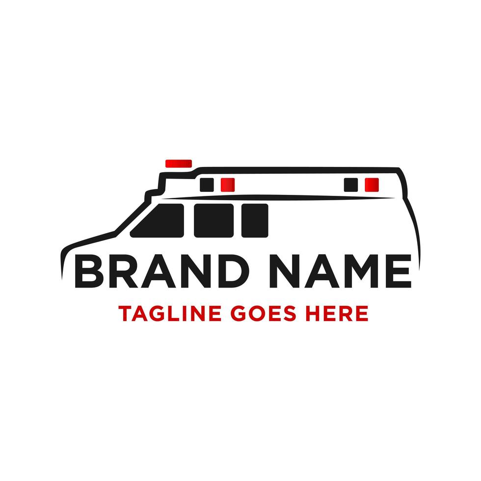 ambulance car logo design vector
