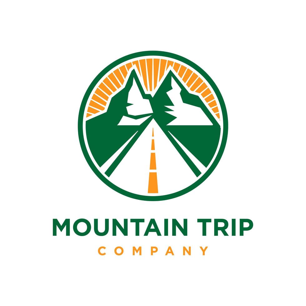 logo mountain trip vector