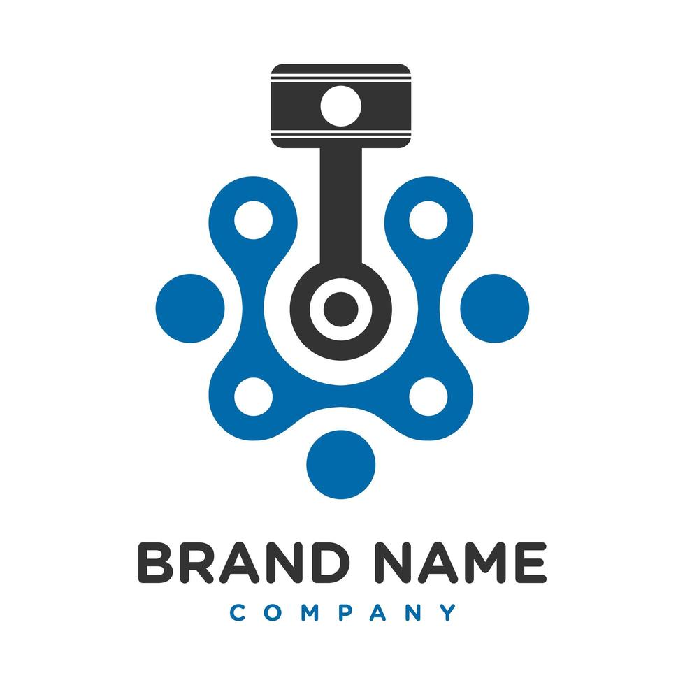 machine logo design vector