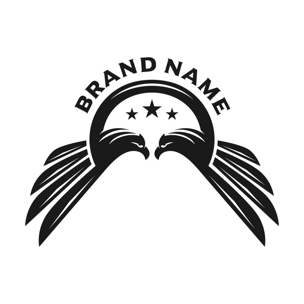 el logo de dos águilas vector