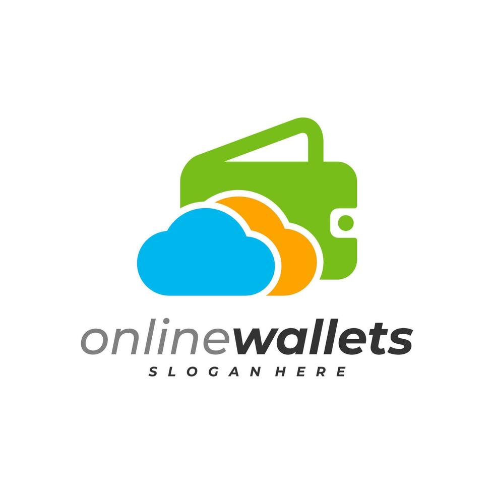 Cloud Wallets logo vector template, Creative Wallets logo design concepts