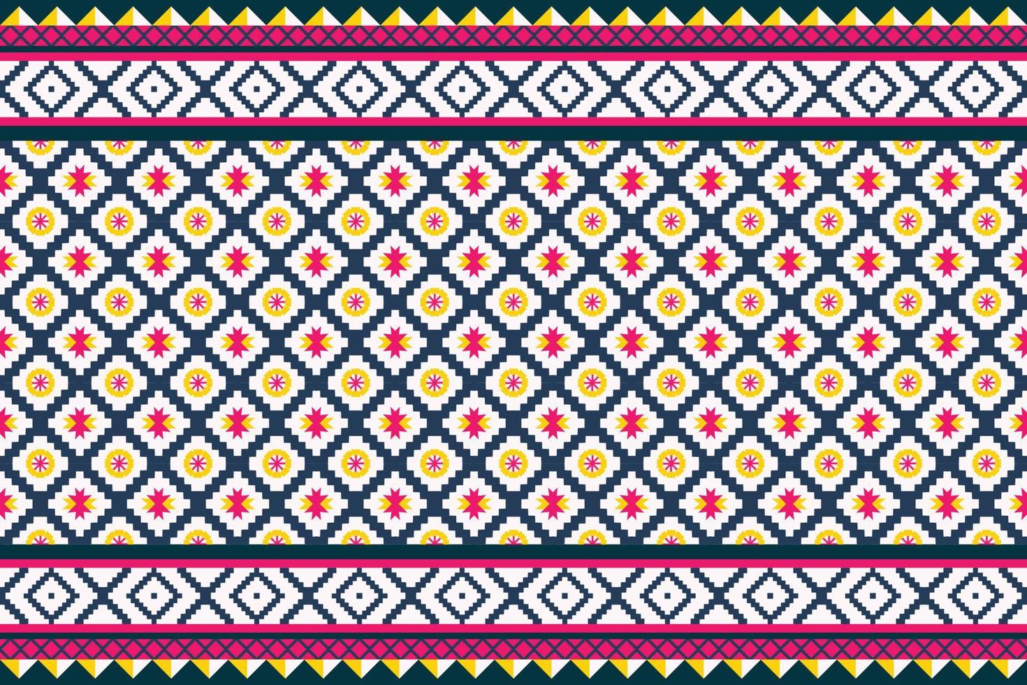 Ethnic fabric texture pattern Abstract Geometric Vector Aztec oriental illustration retro embroidery repeating ceramic tile