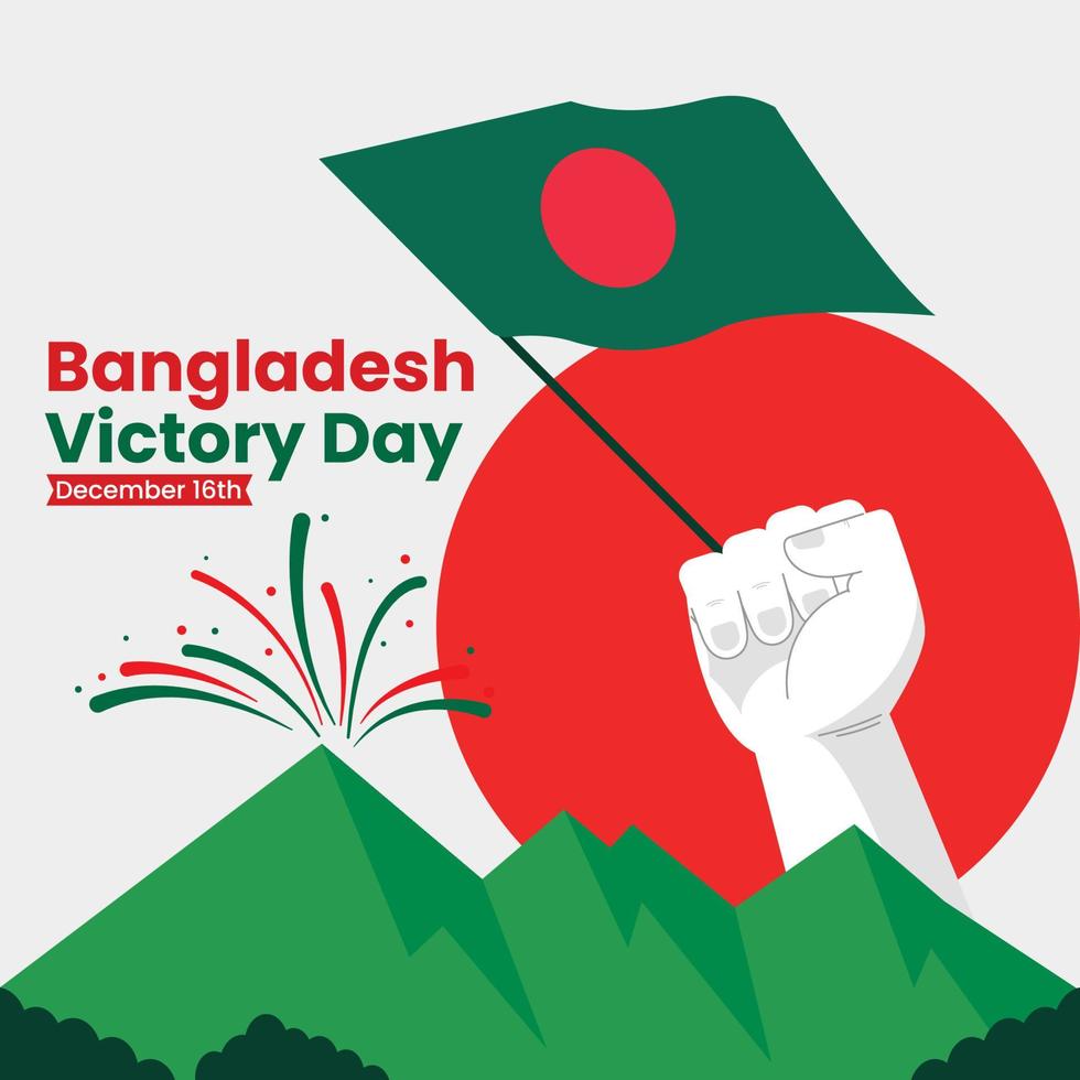 cartel de celebración del día de la victoria de bangladesh vector