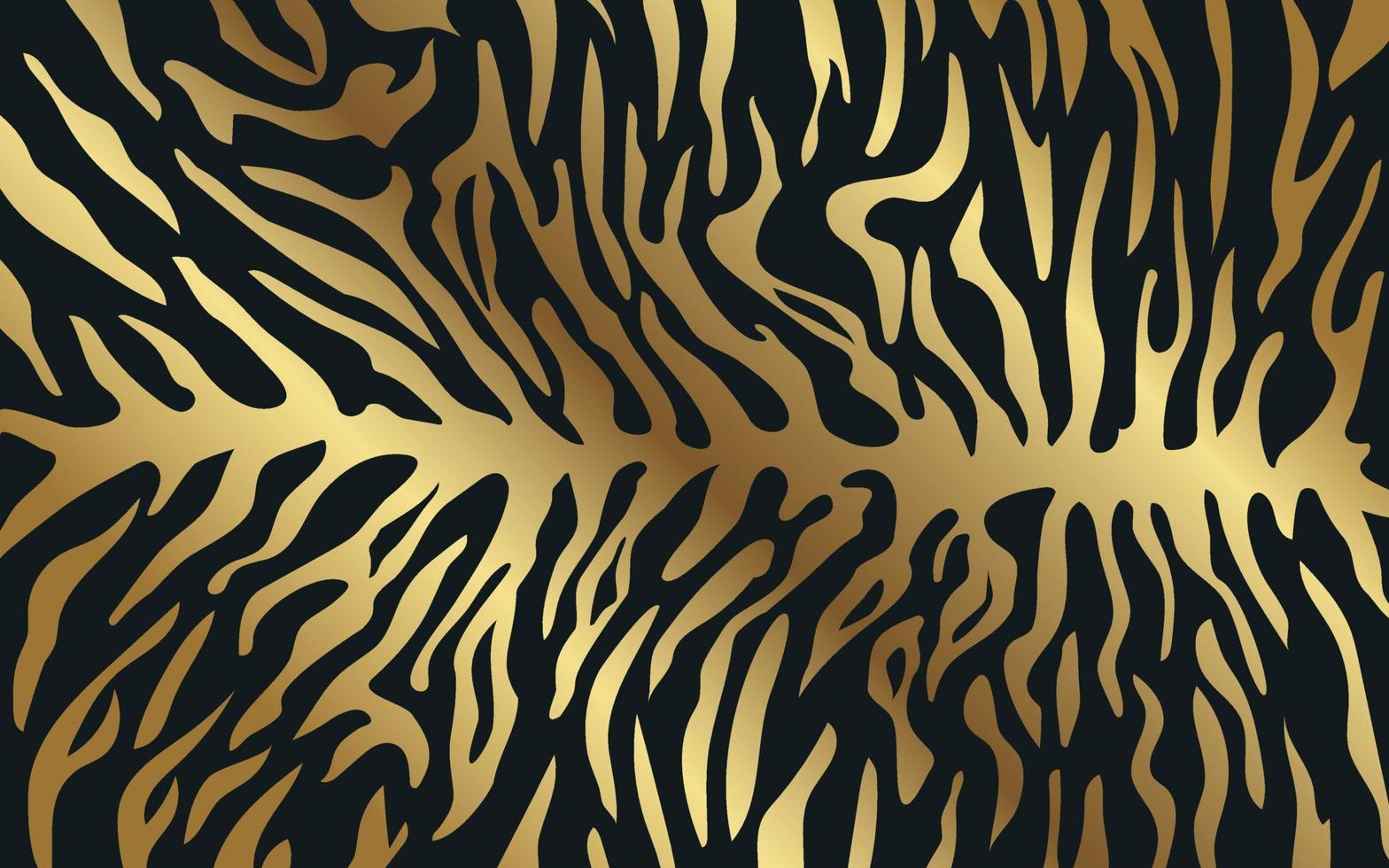 Stripes on the skin of a tiger, a pattern of stripes on the skin of a predator, gold pattern on a dark background. vector