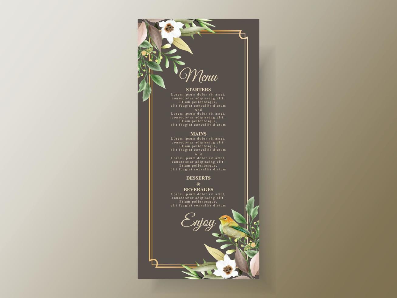 Wedding invitation card forest life vector