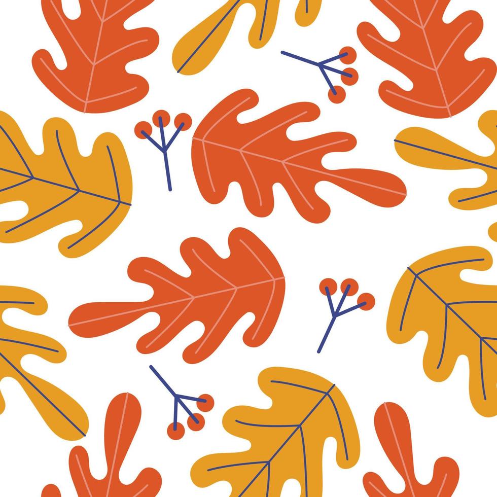 Seamless pattern. Autumn leave. vector