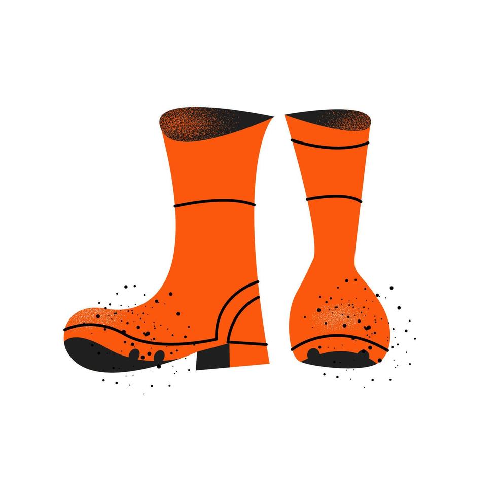 Rubber boots. Vector illustration on a white background.