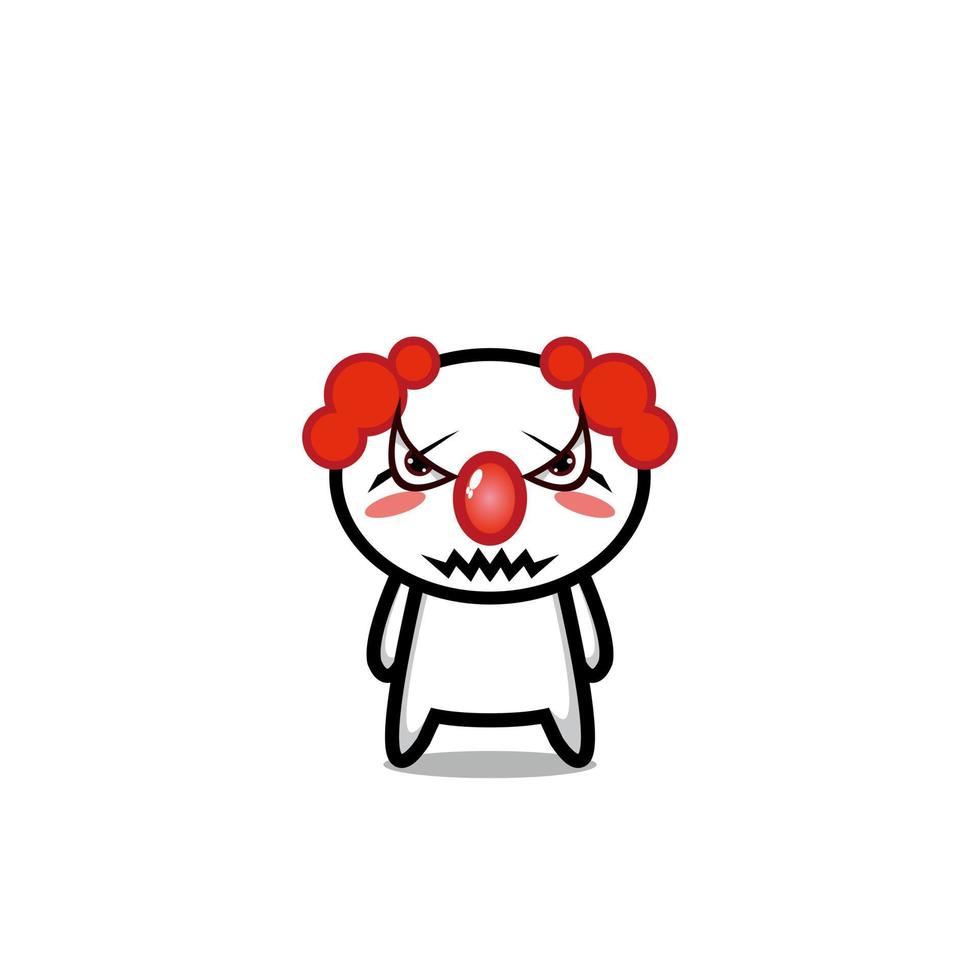 Clown cute character vector design face