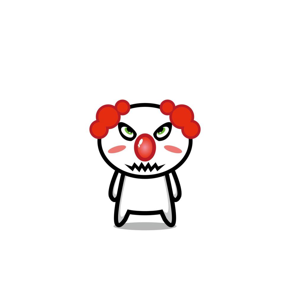 Clown cute character vector design face