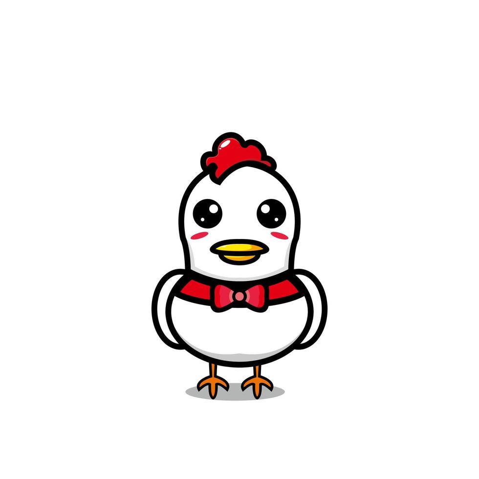 vector de dibujos animados pollo lindo diseño de personajes