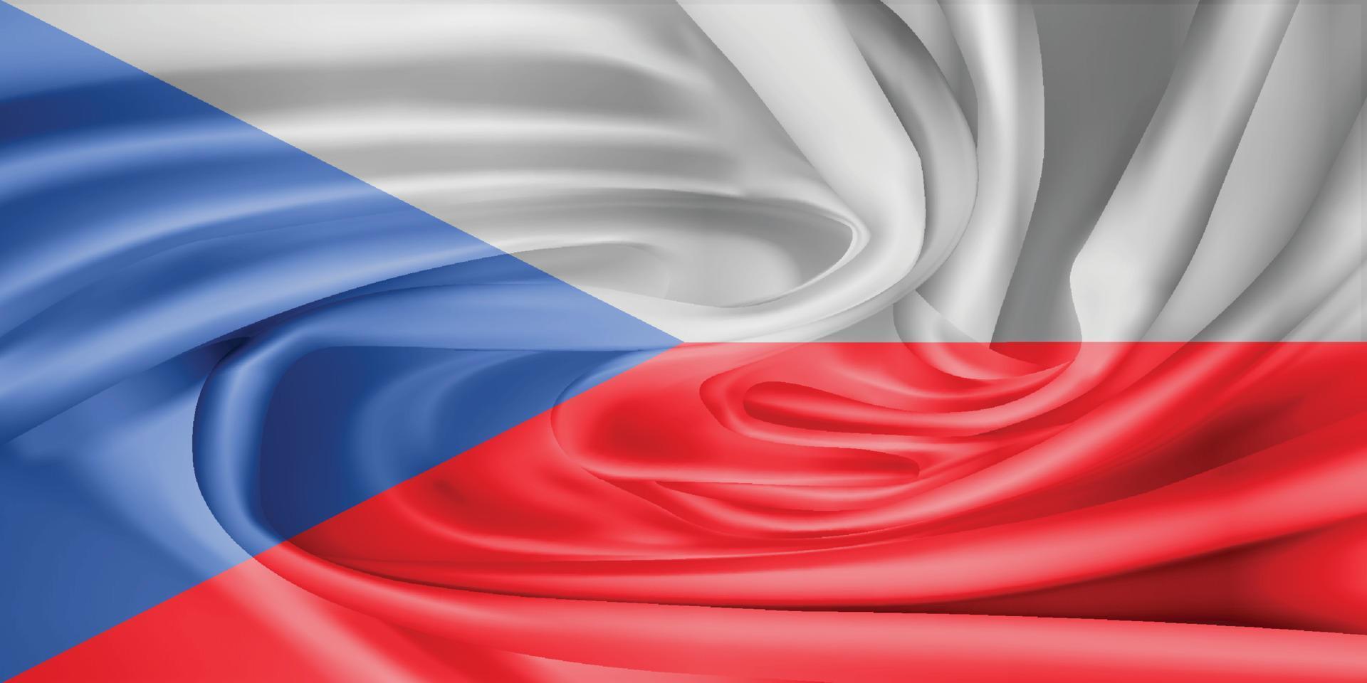 la bandera nacional el símbolo del estado en tela de algodón ondulada. ilustración vectorial realista fondo de bandera con textura de tela vector