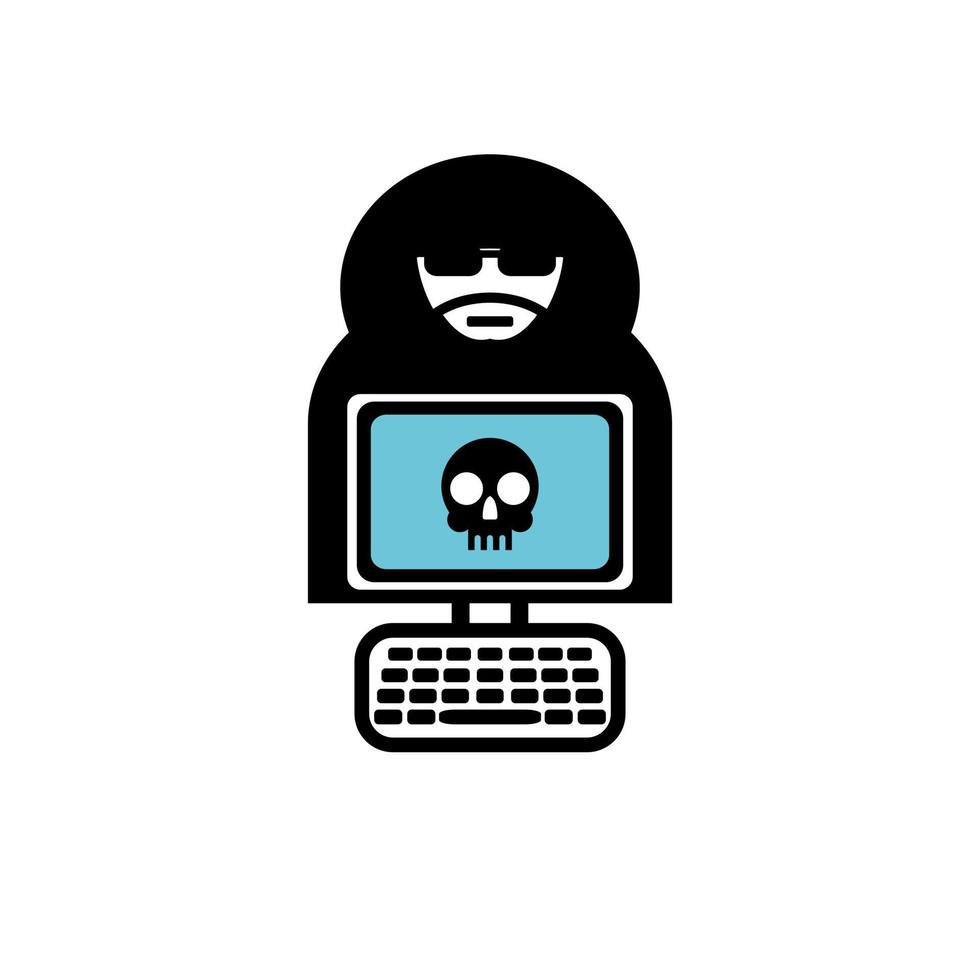 Cyber crime illustration digital technology vector