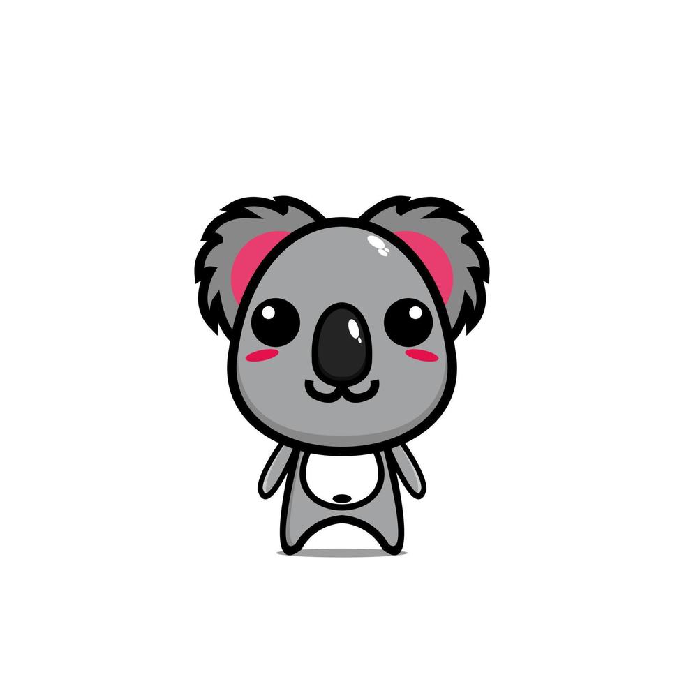 Cute koala cartoon character design mascot vector