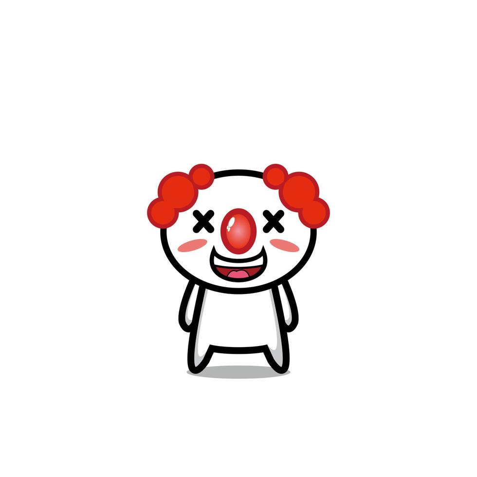 Clown cute character vector design face