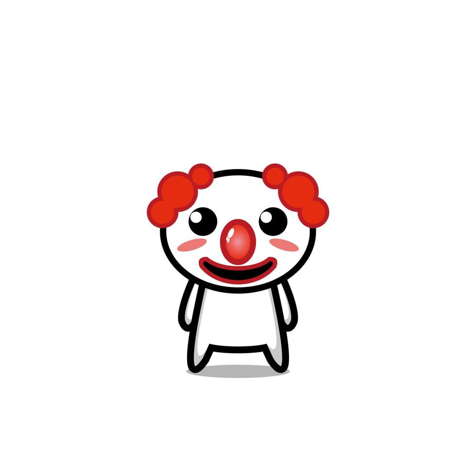 payaso lindo personaje vector diseño cara