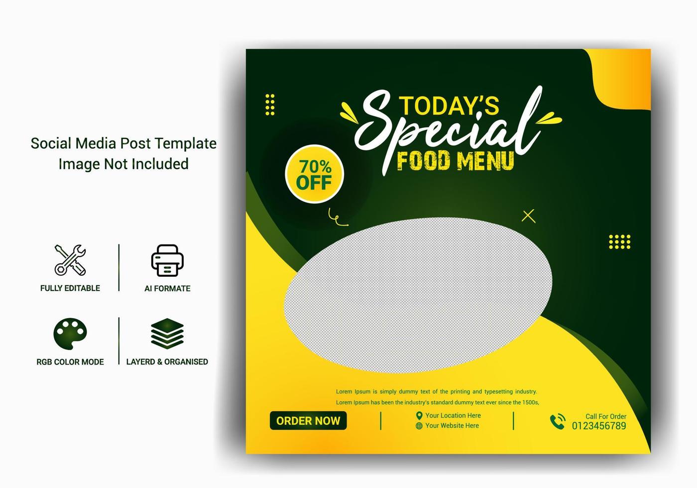 Food menu banner social media post. Set of social media story   post.eps vector