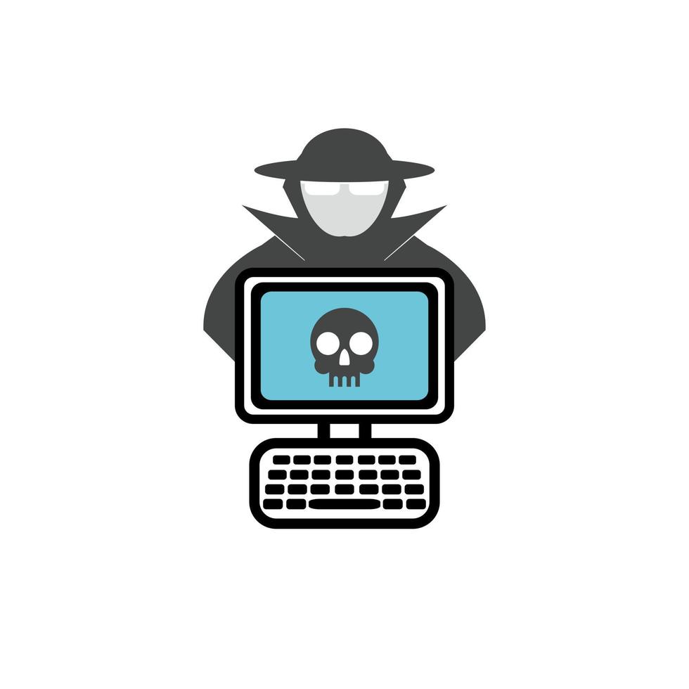 Cyber crime illustration digital technology vector