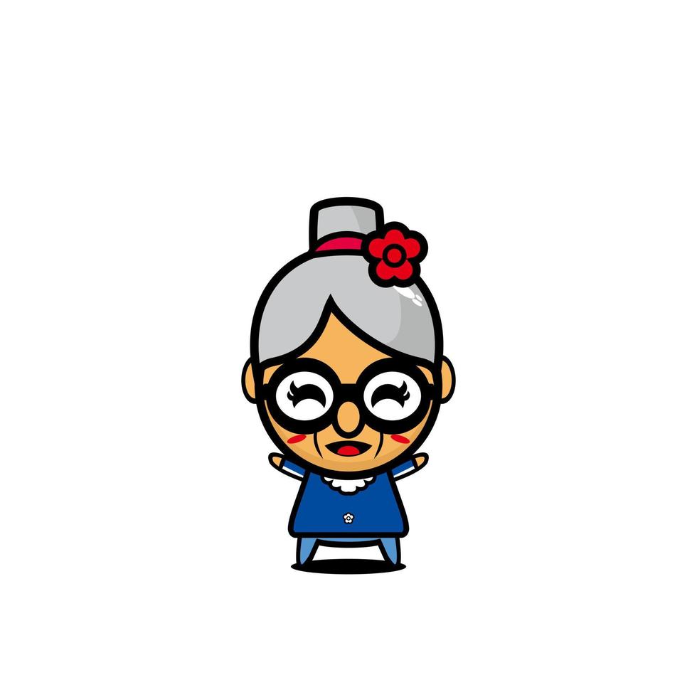 PrintGrandma cute design art cartoon character vector