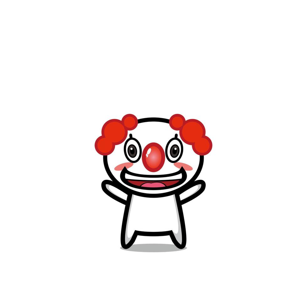 payaso lindo personaje vector diseño cara