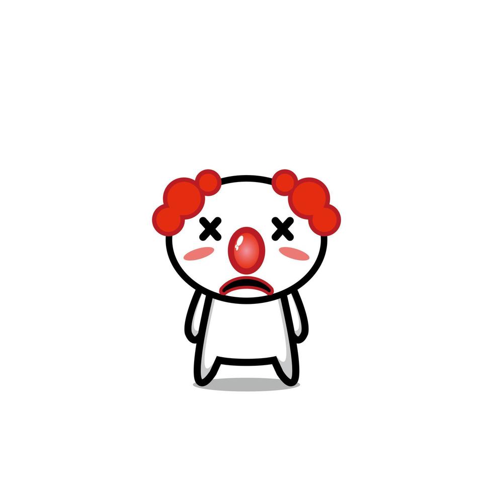 Clown cute character vector design face