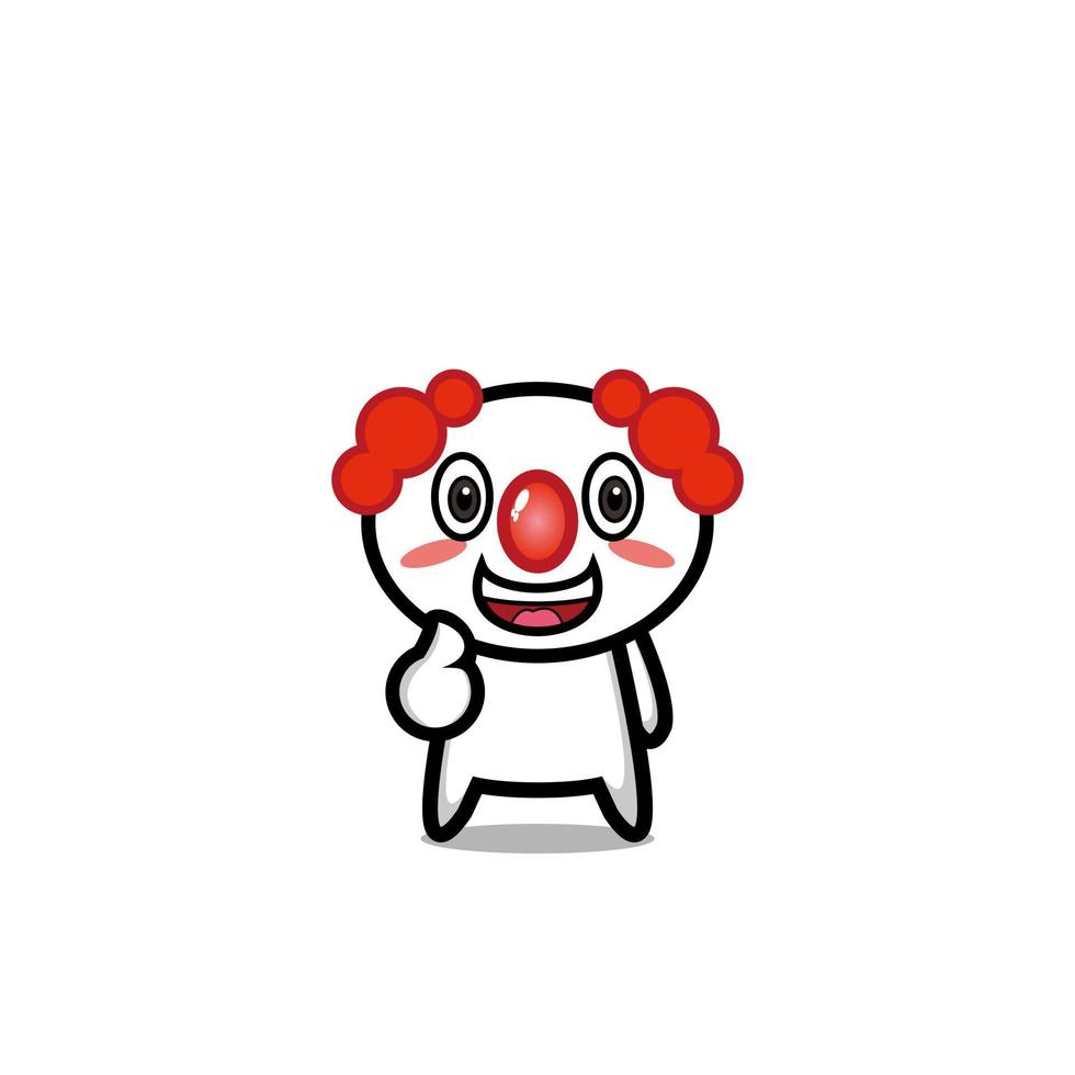 Clown cute character vector design face