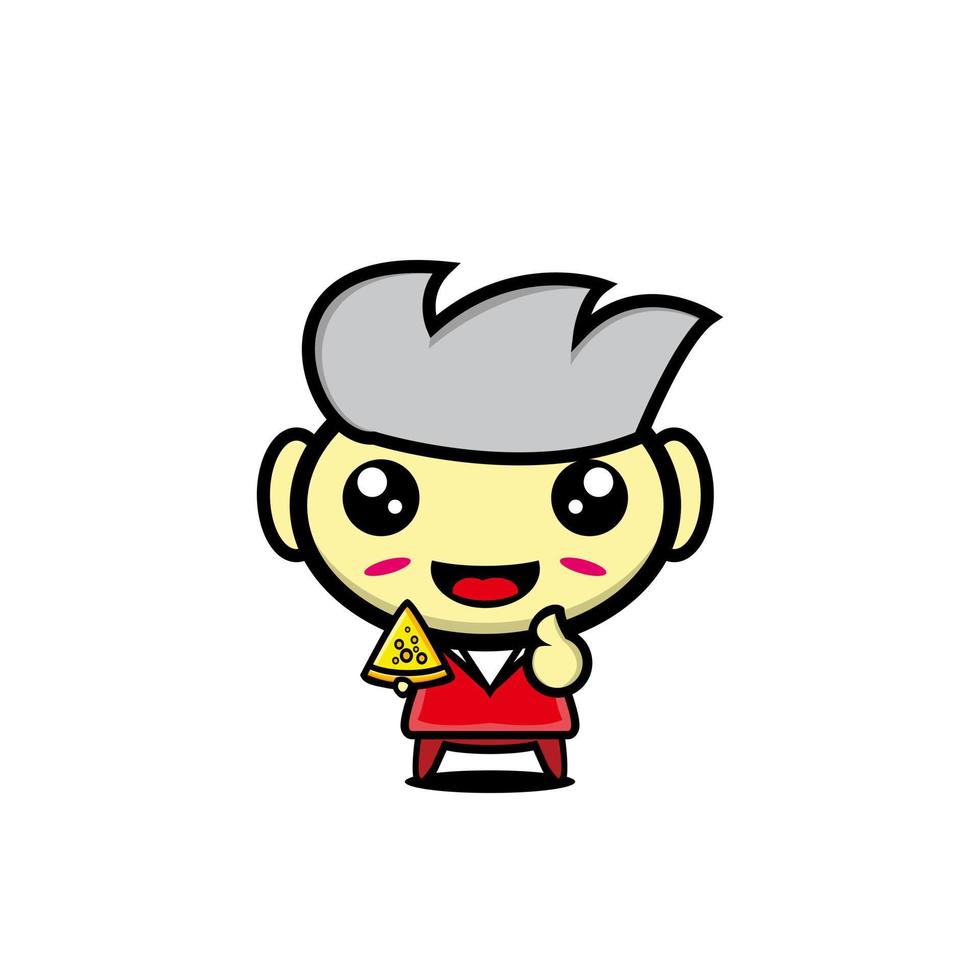 Cute style cartoon people character design vector